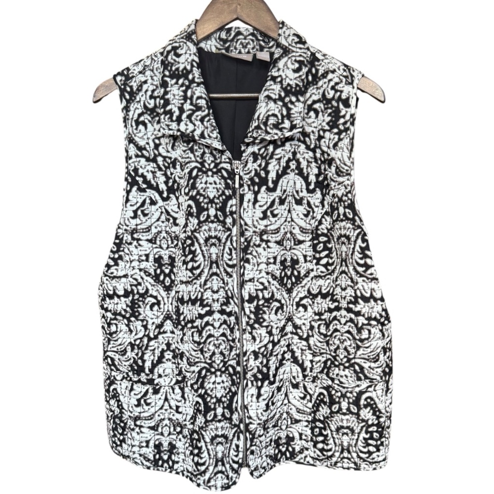 Chico's Black and Tan Vest Sz XL - Picture 2 of 6